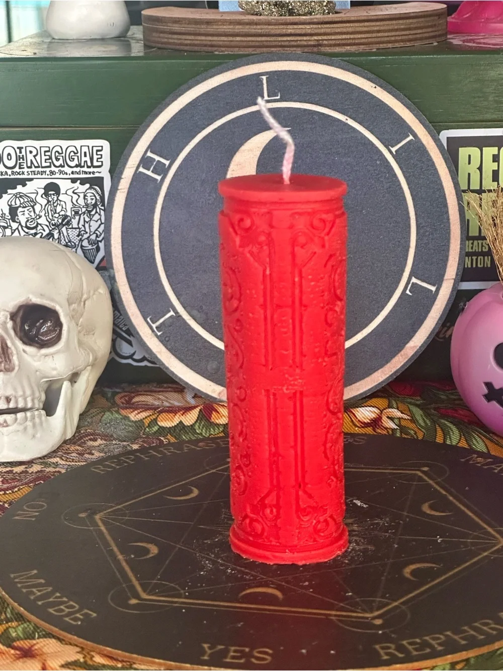 Red All-Seeing Eye Candle